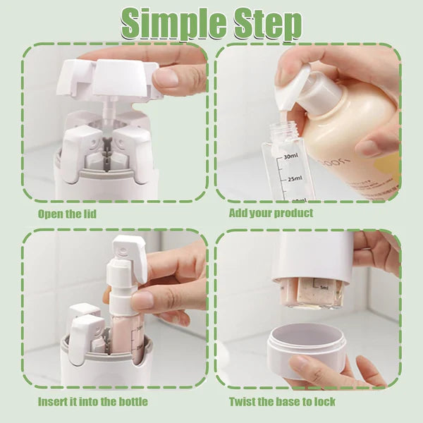 OmniTravel 4-in-1 Rotating Travel Dispenser