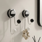 No-Drill Wooden Suction Cup Wall Hook – Strong Load-Bearing