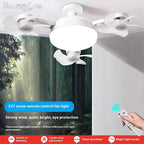 Drone Fan Integrated Light with E27 Screw Creative 3/4/5 Head Remote-Controlled