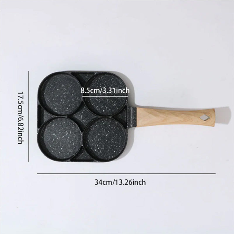 4-in-1 Nonstick Frying Pan: Ideal for Eggs, Bacon, and Burgers