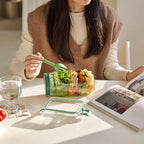 Side-Opening Salad Pod – Keep Greens Fresh & Dressing Separate