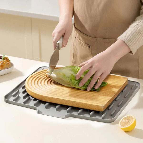 Sloped Silicone Draining Mat -Heat-Proof & Non-Slip