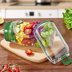 Side-Opening Salad Pod – Keep Greens Fresh & Dressing Separate