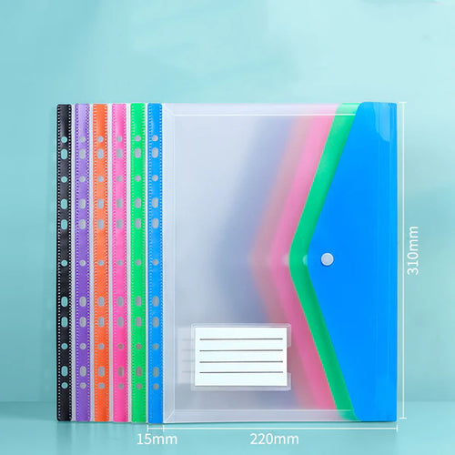 A4 Waterproof Plastic Document Folder: Binder-Compatible & Indexed