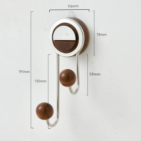 No-Drill Walnut Aluminum Faucet Rack Hollow Drainage & Heavy-Duty
