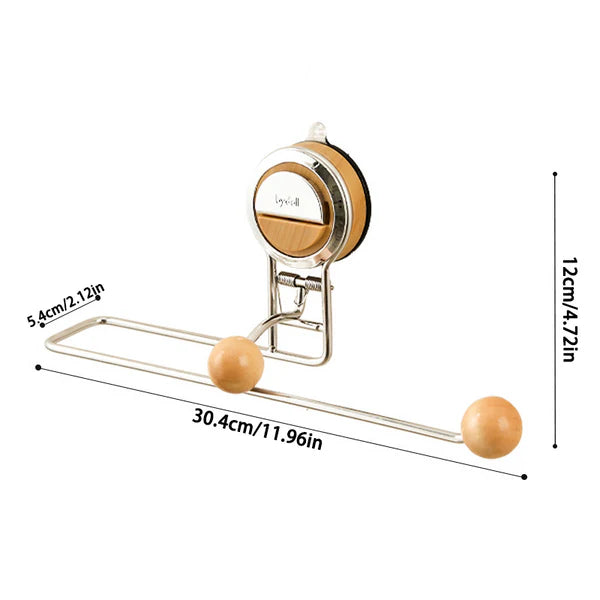 No-Drill Kitchen Paper Towel Holder – Suction Cup Installation