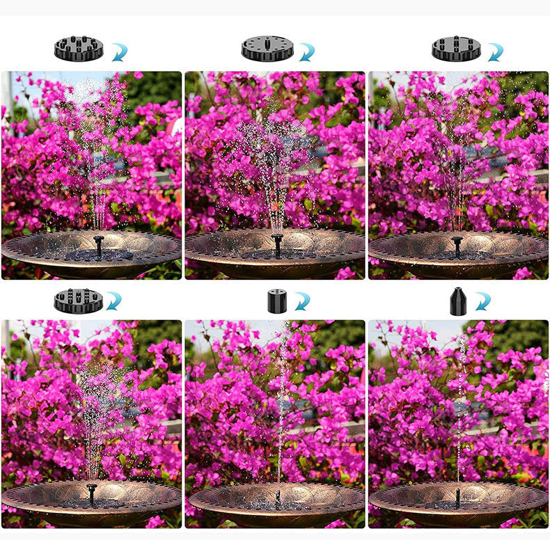 Solar Fountain – Solar Powered, Multiple Spray Modes