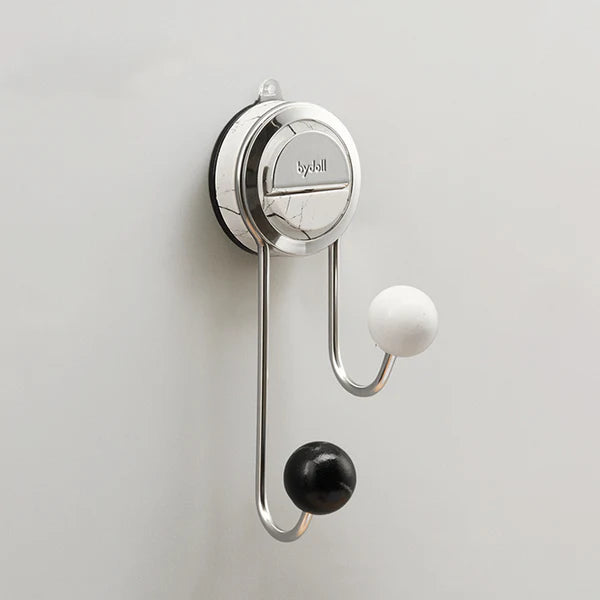 No-Drill Wooden Suction Cup Wall Hook – Strong Load-Bearing