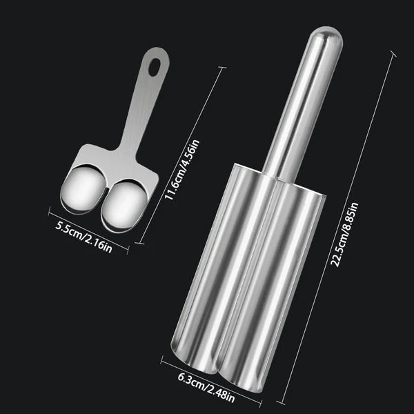 Stainless Steel Meatball Maker Tool: Quick & Uniform Shaping